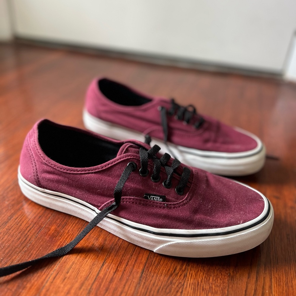 DARK RED VANS SIZE 10.5 MEN